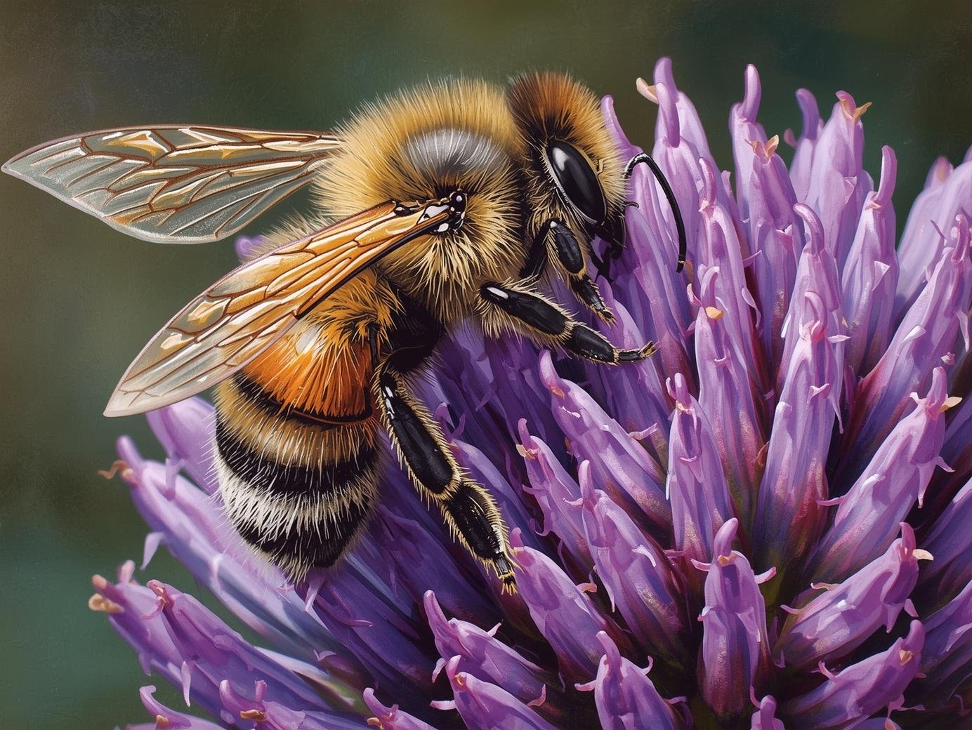 detailni-pohled-na-vcelu-na-fialovem-kvetenstvi-jetele-detailni-zaber-styl-malba